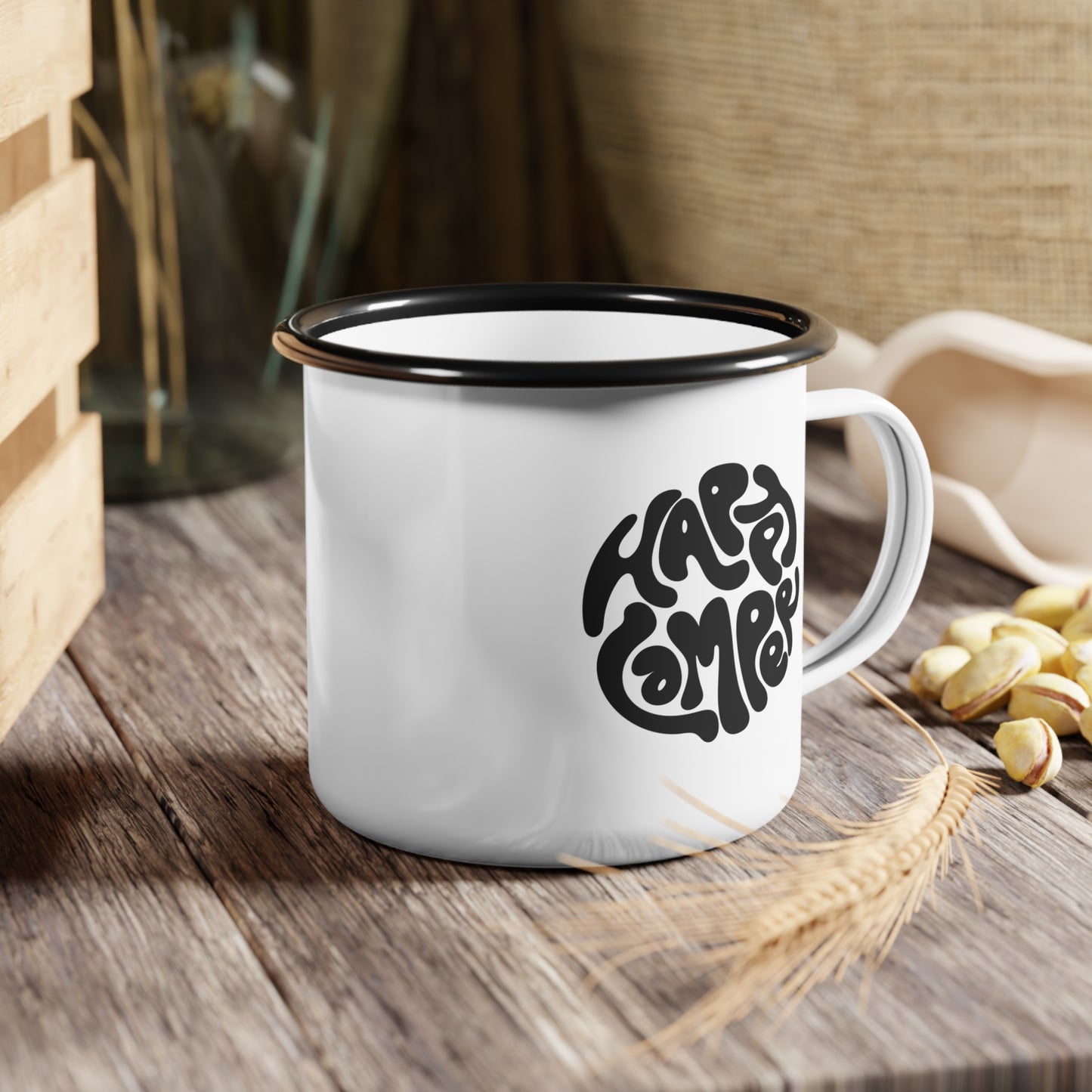 Happy Camper Enamel Mug