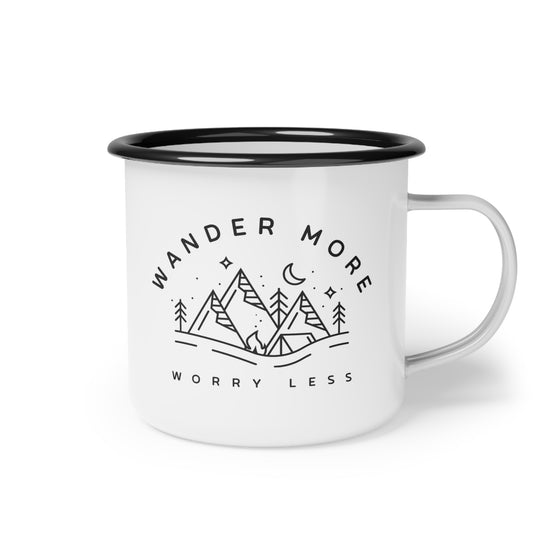 Wander More Worry Less Enamel Mug