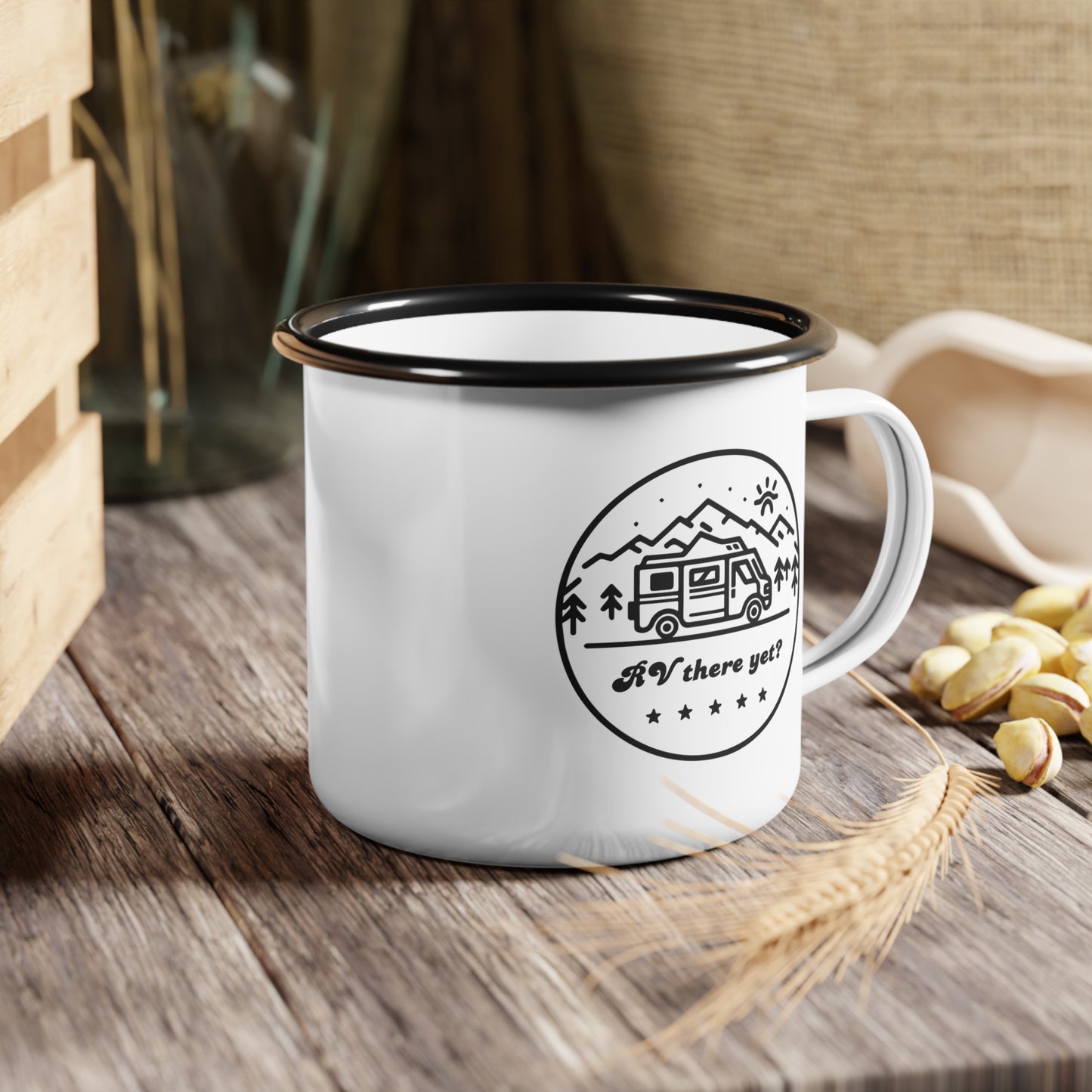 RV There Yet Enamel Mug