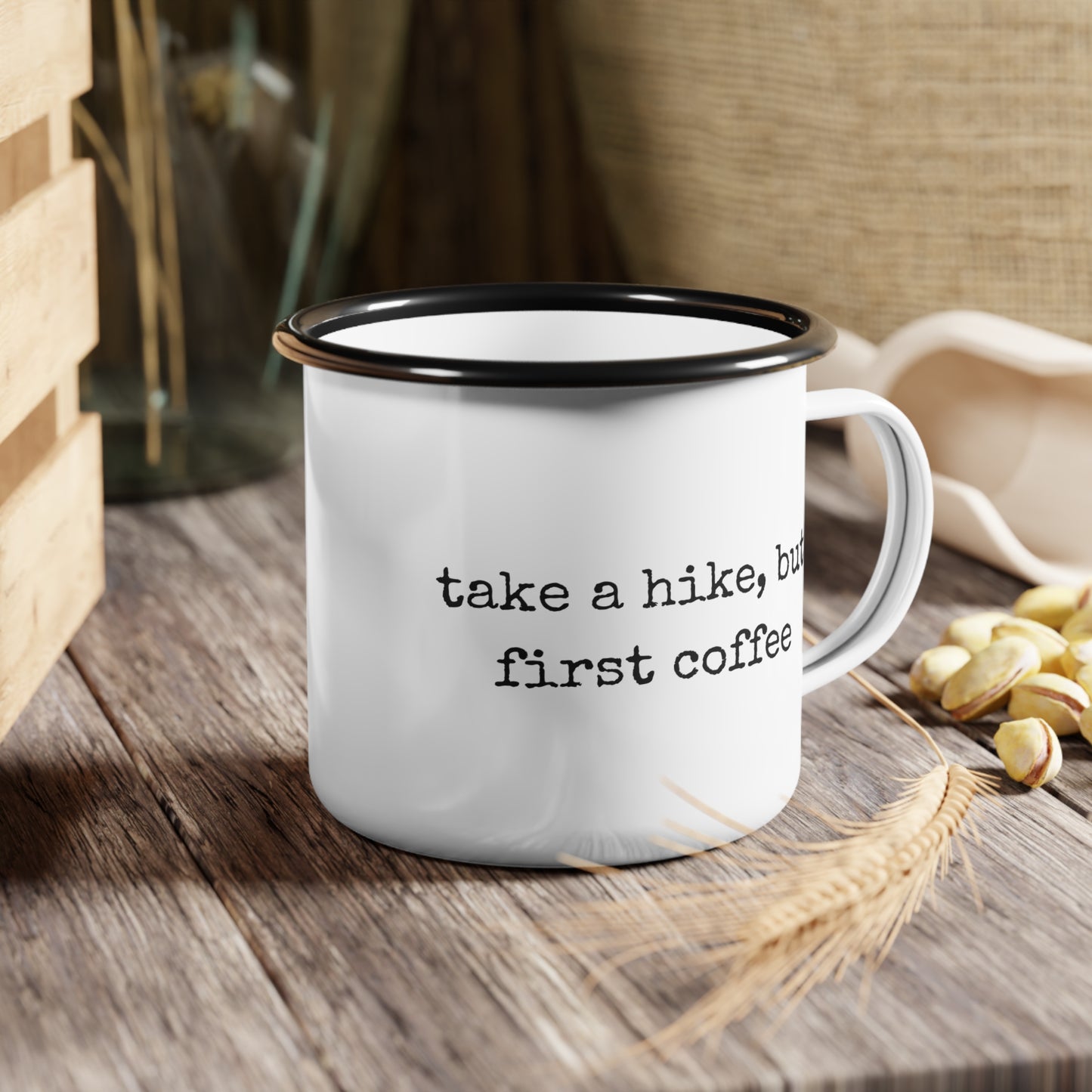 But First Coffee Enamel Mug