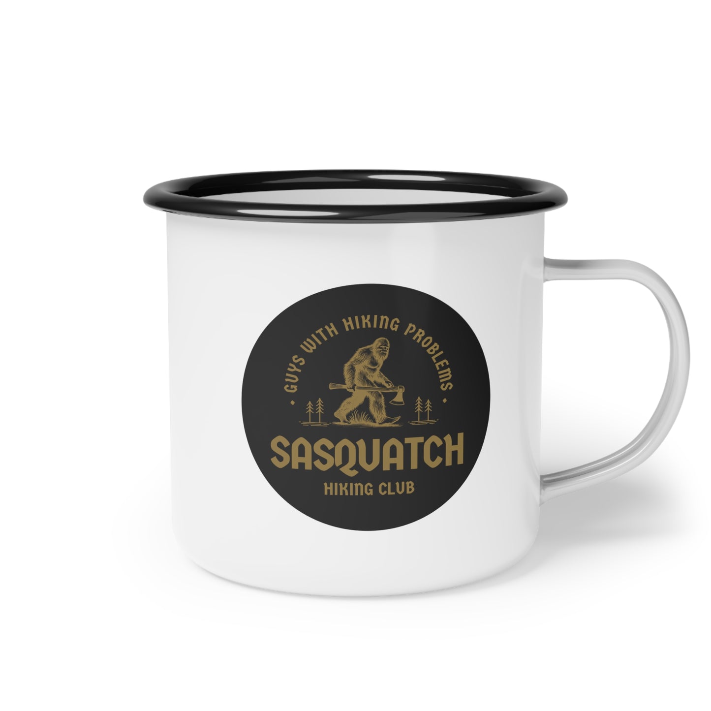 Sasquatch Hiking Club Enamel Mug